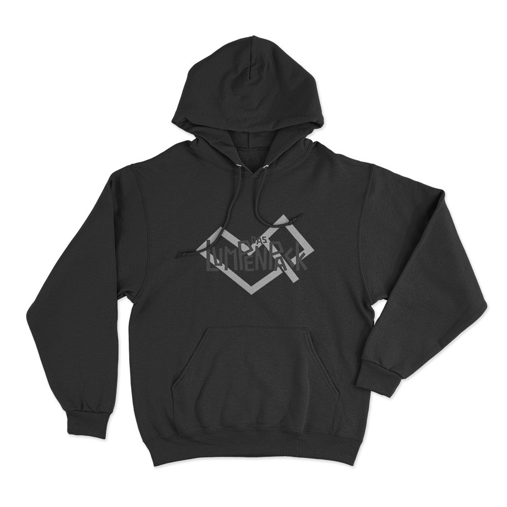 Das Lumpenpack Geometric Logo Unisex Hoodie Black Das Lumpenpack Geometric Logo Unisex Hoodie Black